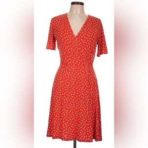 41 Hawthorn Red Floral Wrap Midi Dress